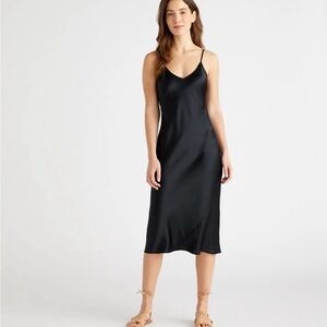 Black Silk Slip Dress